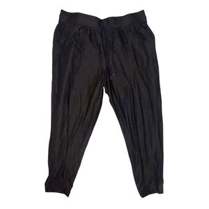 Cuddle Duds Soft Lightweight Joggers Sweatpants Loungewear Black Drawstring PL